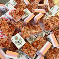 Peach Crystal American Mahjong Set