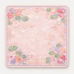 Pastel Floral Pond Mahjong Mat
