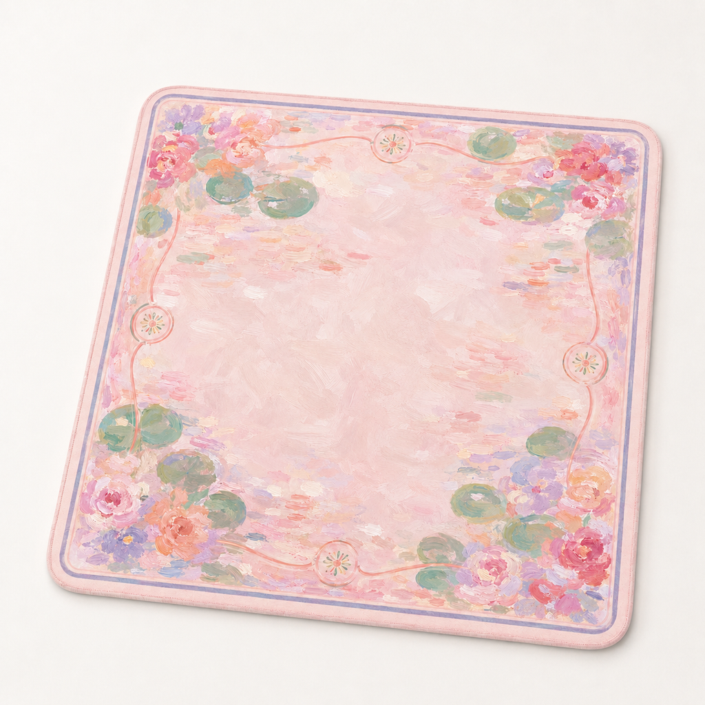 Pastel Floral Pond Mahjong Mat product image 2