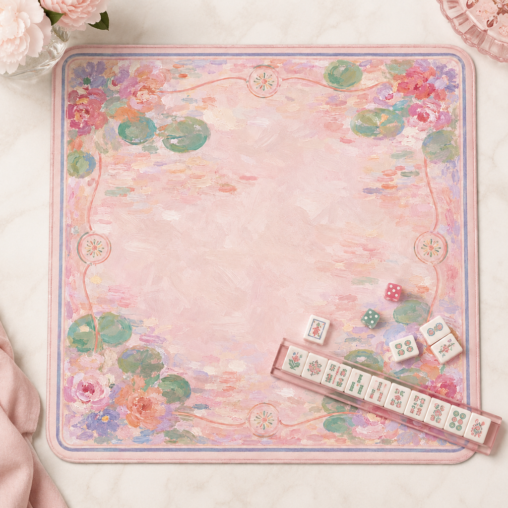Pastel Floral Pond Mahjong Mat product image 6