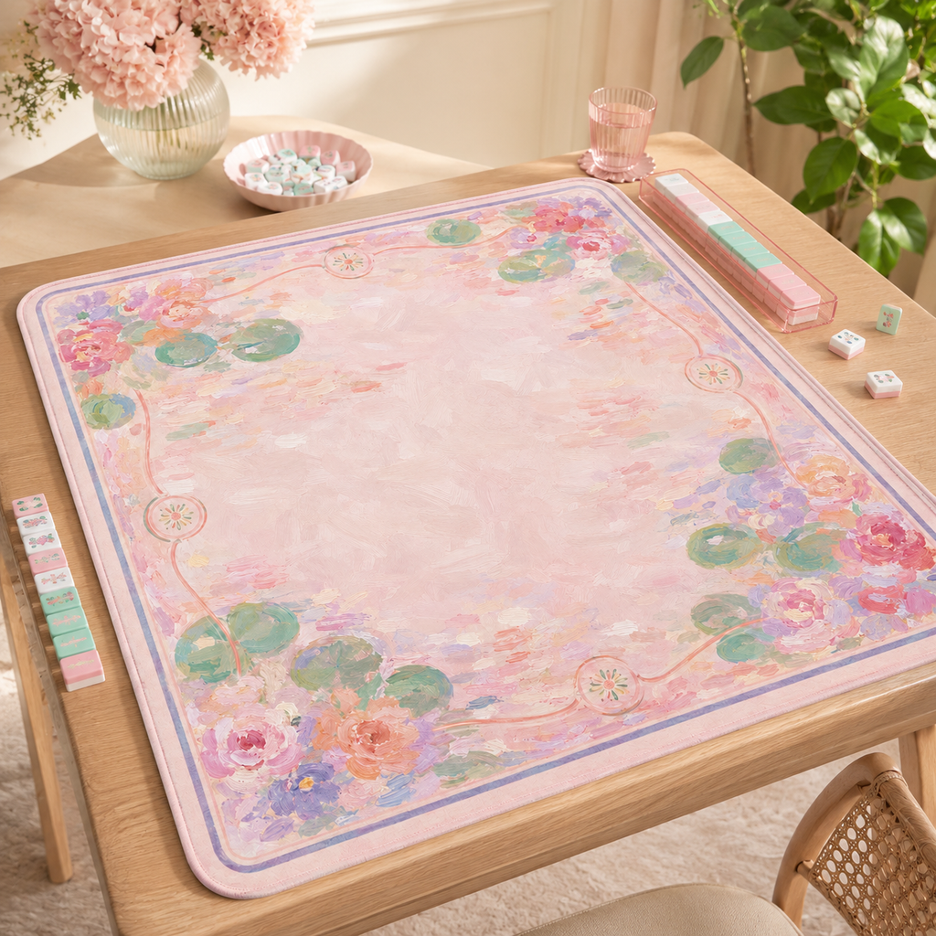 Pastel Floral Pond Mahjong Mat product image 8