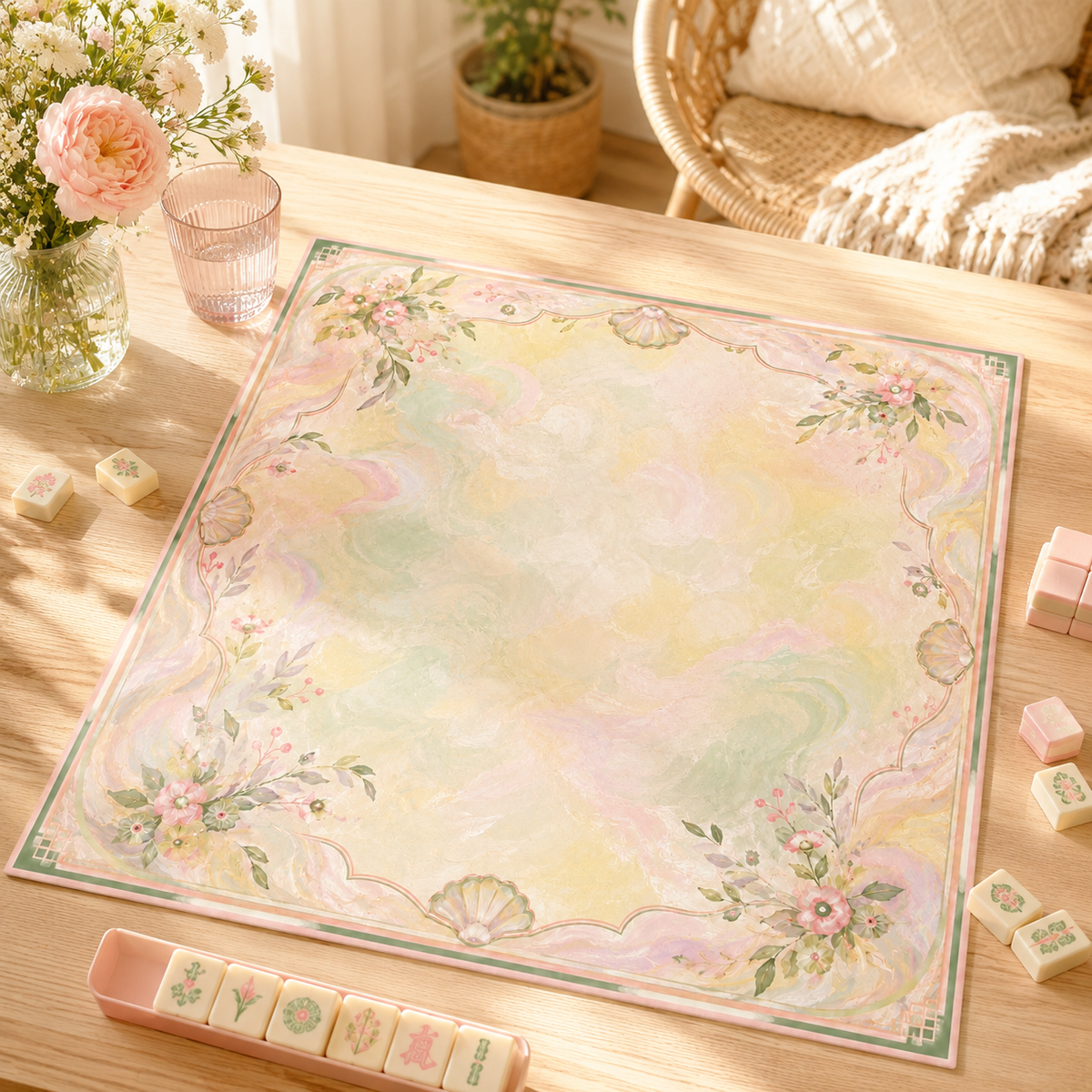 Soft Garden Shell Mahjong Mat product image 8