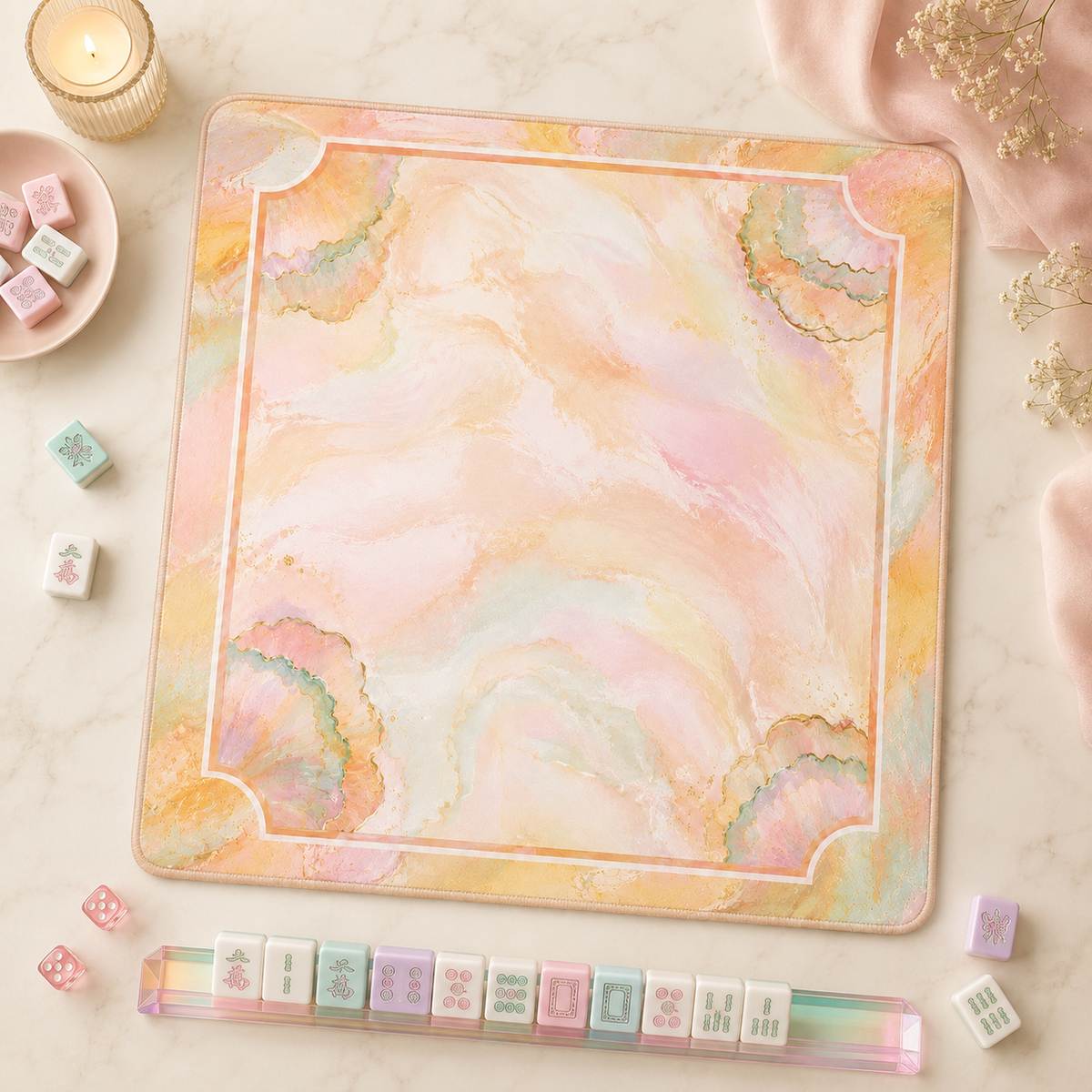 Pastel Shell Swirl Mahjong Mat product image 8
