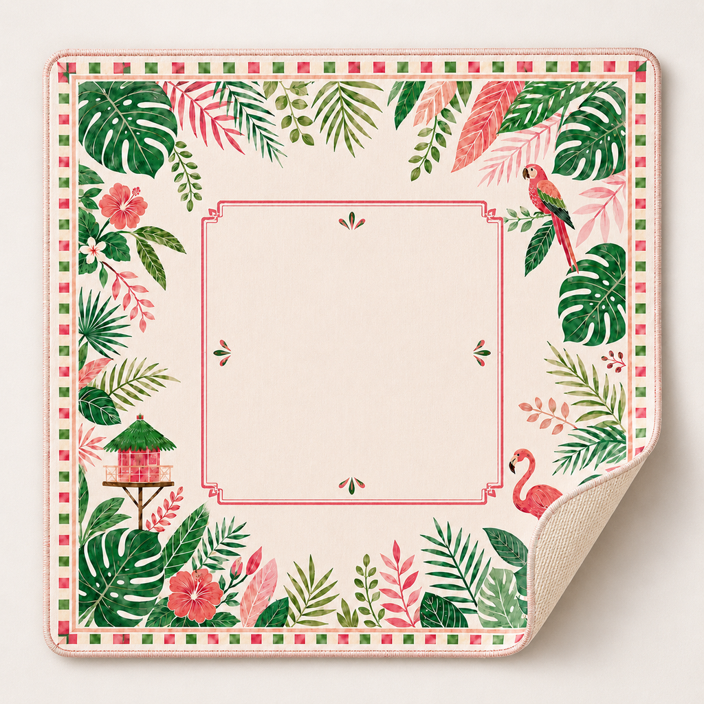 Tropical Flamingo Mahjong Mat product image 3
