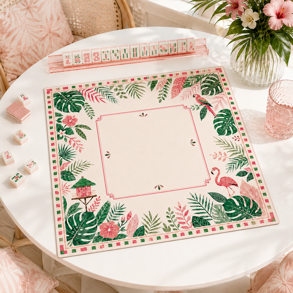 Tropical Flamingo Mahjong Mat product image 6