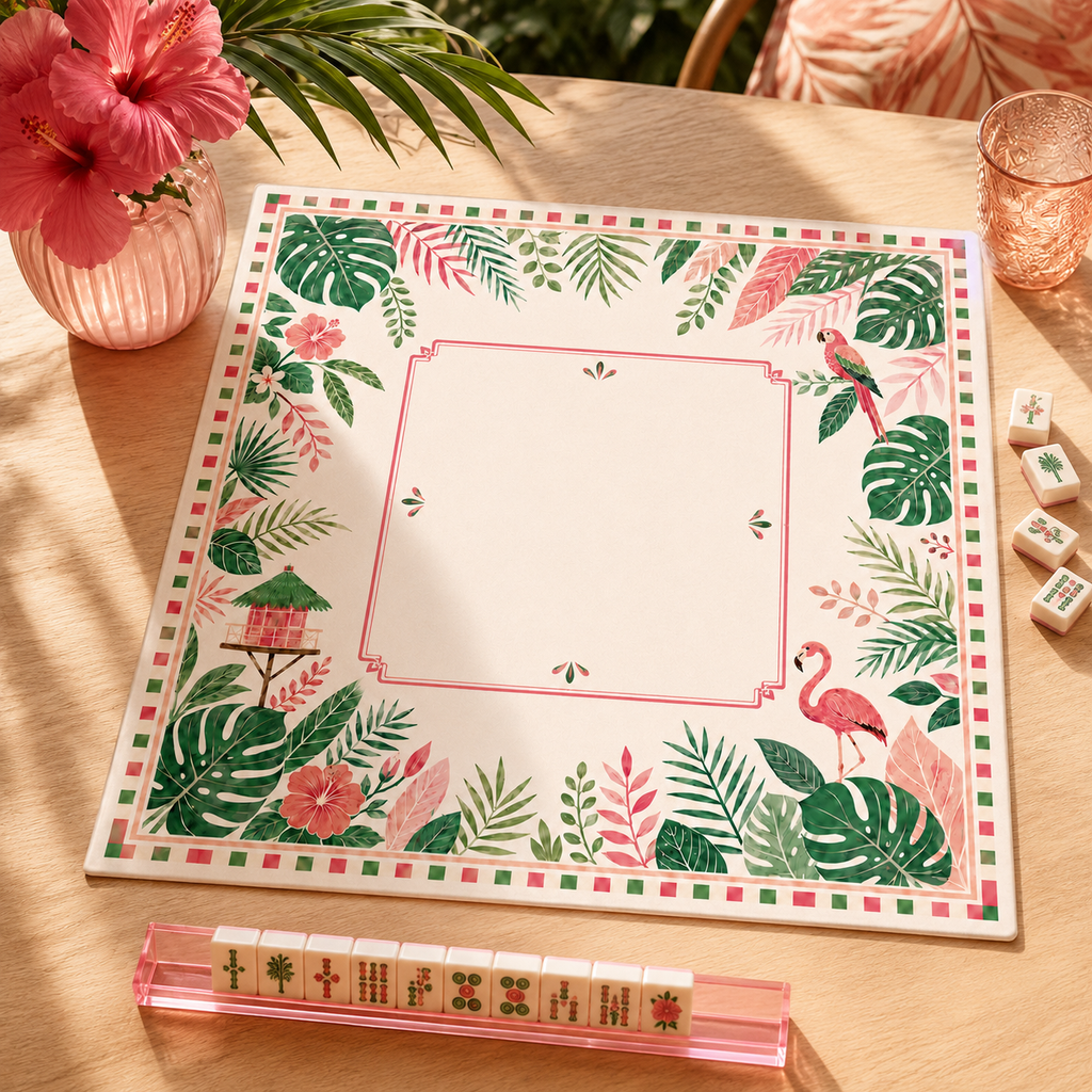Tropical Flamingo Mahjong Mat product image 7