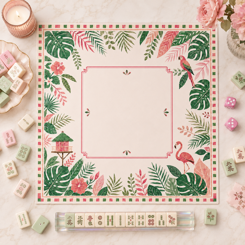Tropical Flamingo Mahjong Mat product image 8