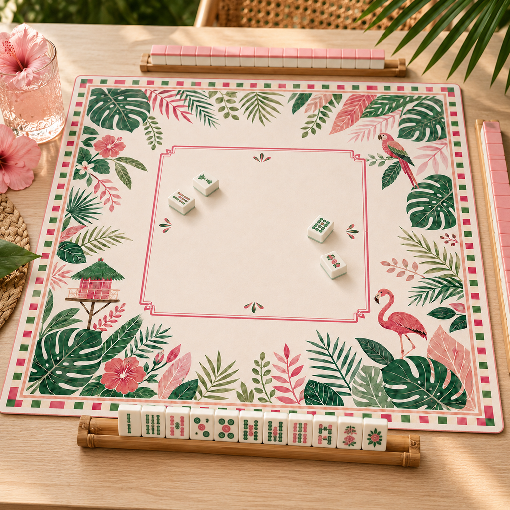 Tropical Flamingo Mahjong Mat product image 9